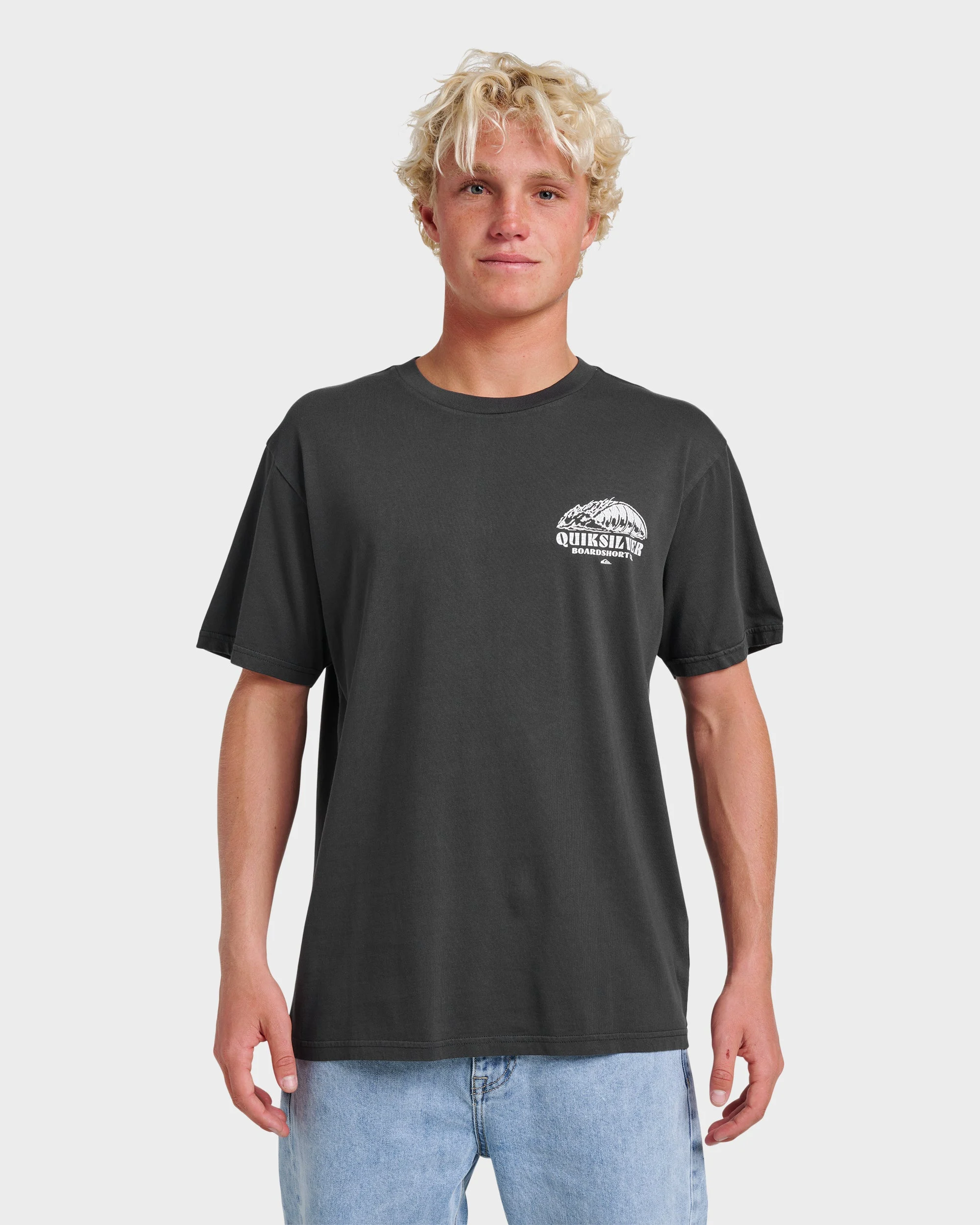 Going Leftpigment Dye T-Shirt - Phantom | Quiksilver