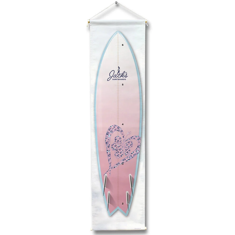 Growth Chart - Cheetah Heart Print