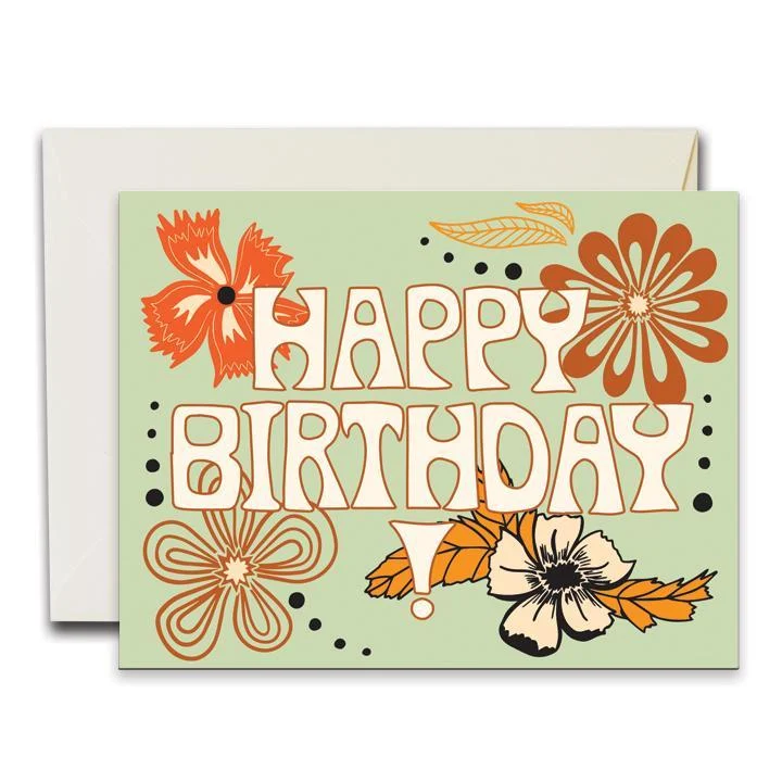 Happy Birthday Flowers Card