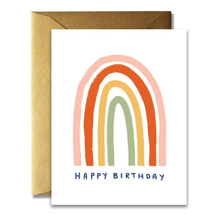 Happy Birthday Simple Rainbow Card