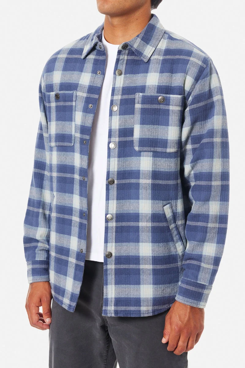 Harold Plaid Jacket - Washed Blue - Katin