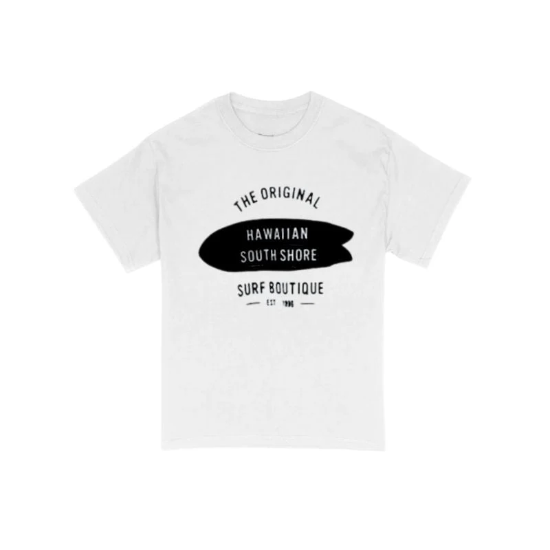HawaiianSouthShore Kids T-Shirt TWIN BOARD Unisex White Color