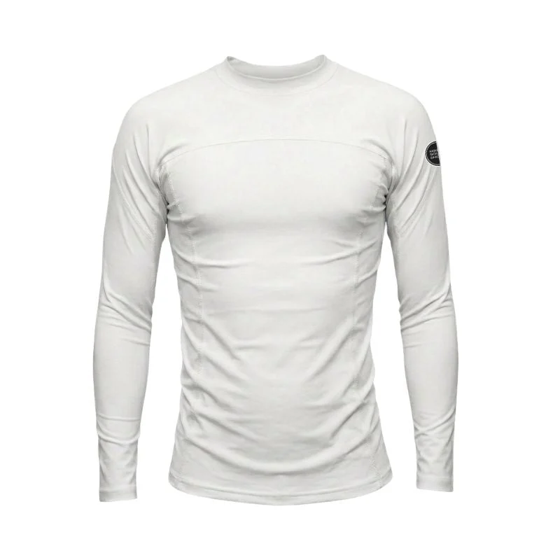 HawaiianSouthShore Rashguard With Pocket Fitted (Small-XLarge) Longsleeves White
