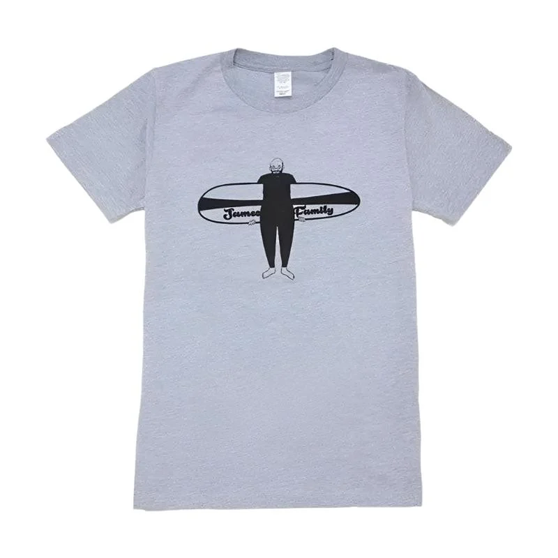 HawaiianSouthShore T-Shirt JAMES SURFER Small-XLarge Grey Black
