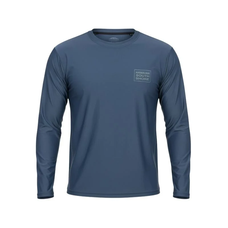 HawaiianSouthShore UPF50 Rashguard (Small-2XLarge) Loosefit Longsleeves Navy