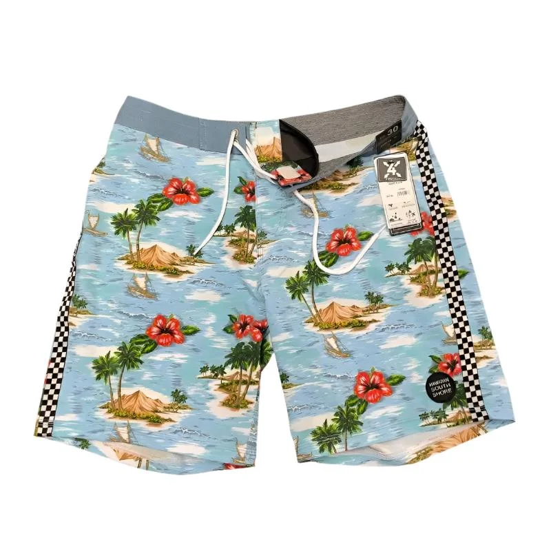 HawaiianSouthShore x Island 18" Boardshorts Racer Blue