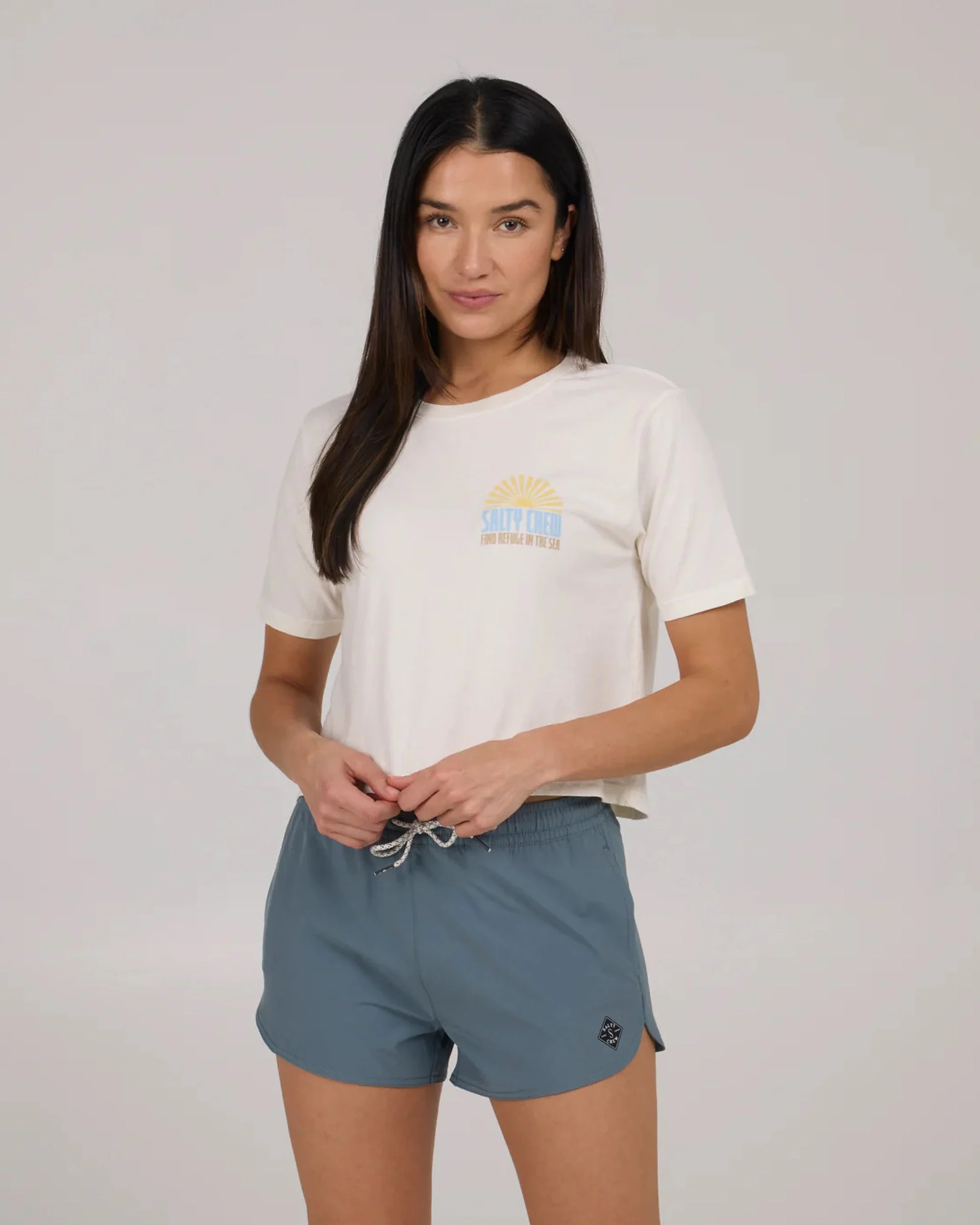 In The Rays Crop Tee - Off White