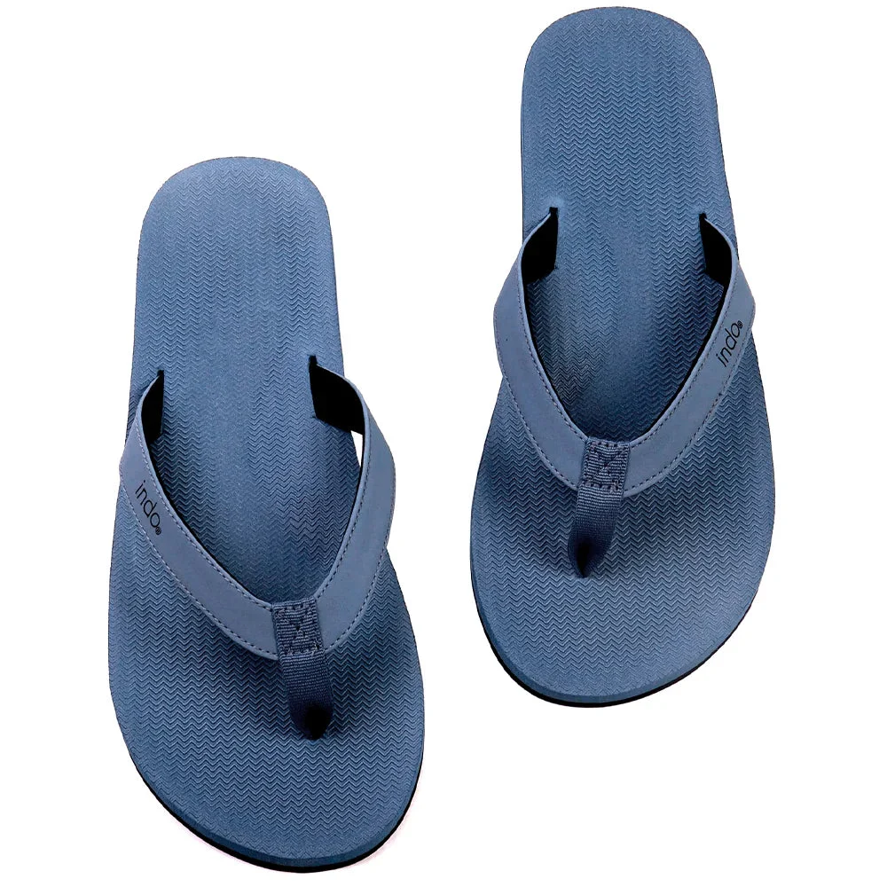 Indosole Mens Flip Flops - Essentials - Black/Shore/Soil