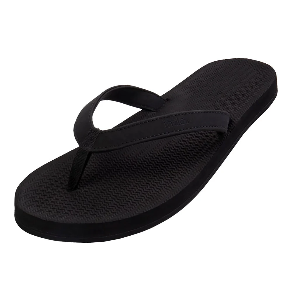Indosole - Womens Flip Flops - ESSNTLS - Black