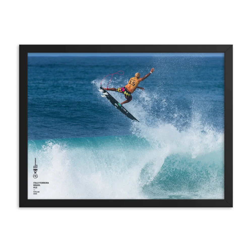 Italo Ferreira Poster (Framed): Pipeline, 2020
