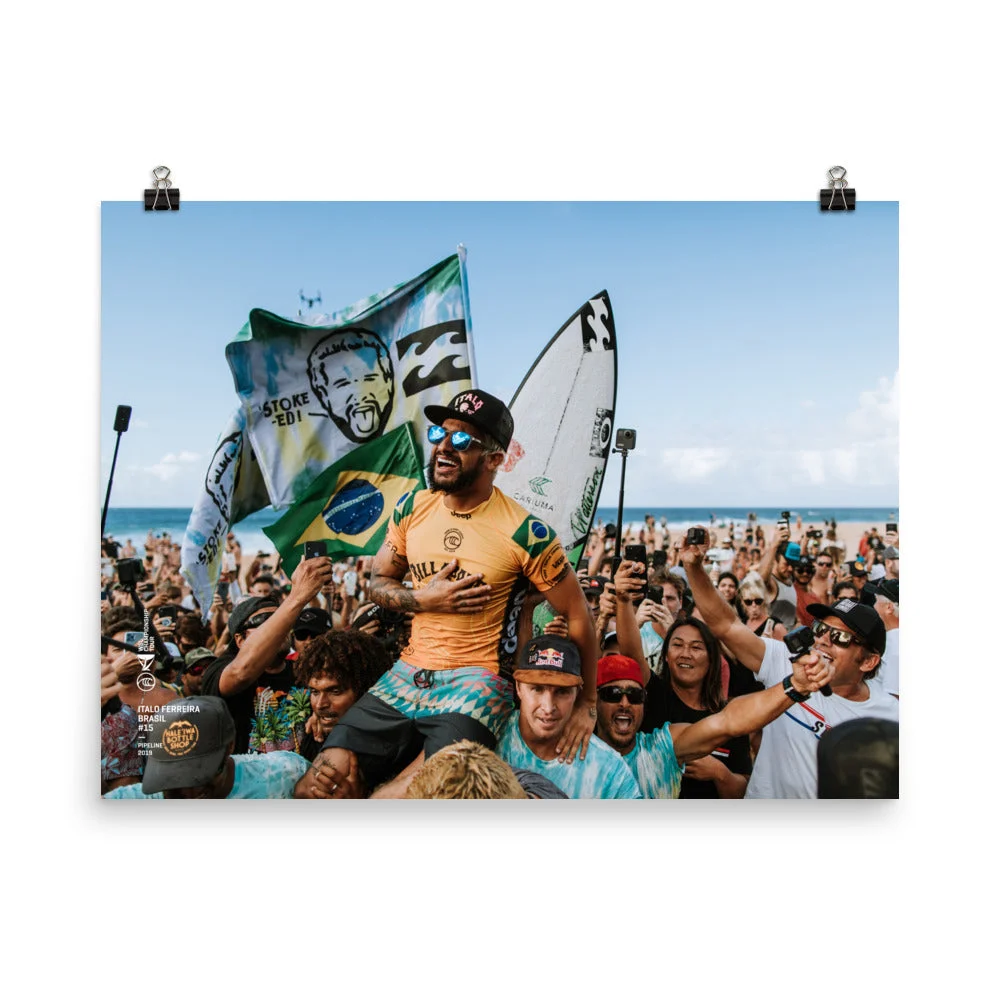 Italo Ferreira Poster (Unframed): Pipeline, 2020