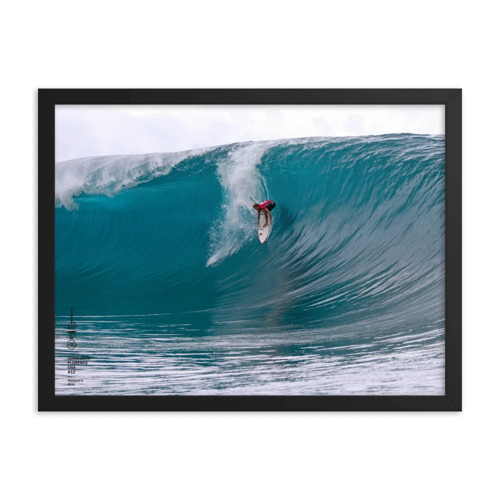 John John Florence Poster (Framed): Tahiti, 2014