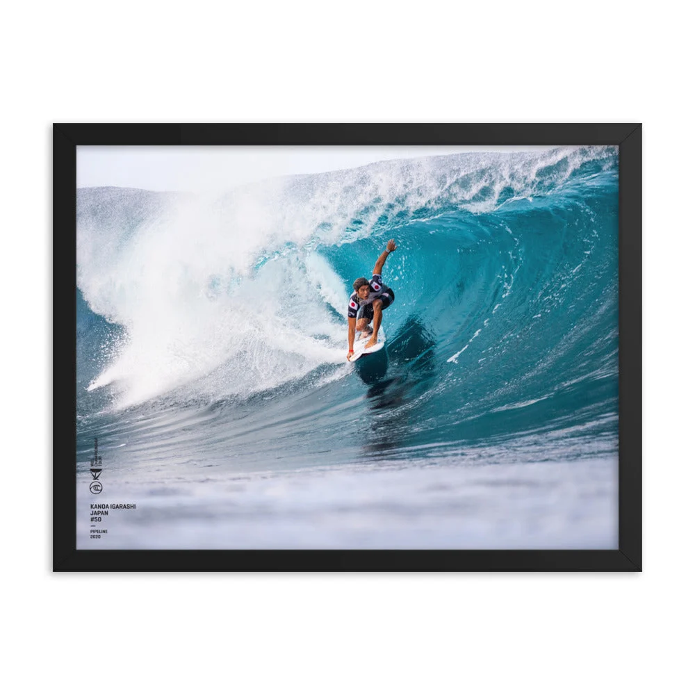 Kanoa Igarashi Poster (Framed): Pipeline, 2020