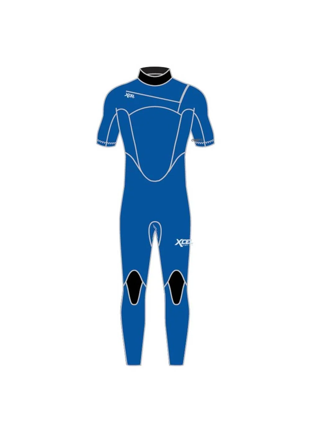 Kids' Comp Short Sleeve Full Wetsuit 2mm - Royal Blue