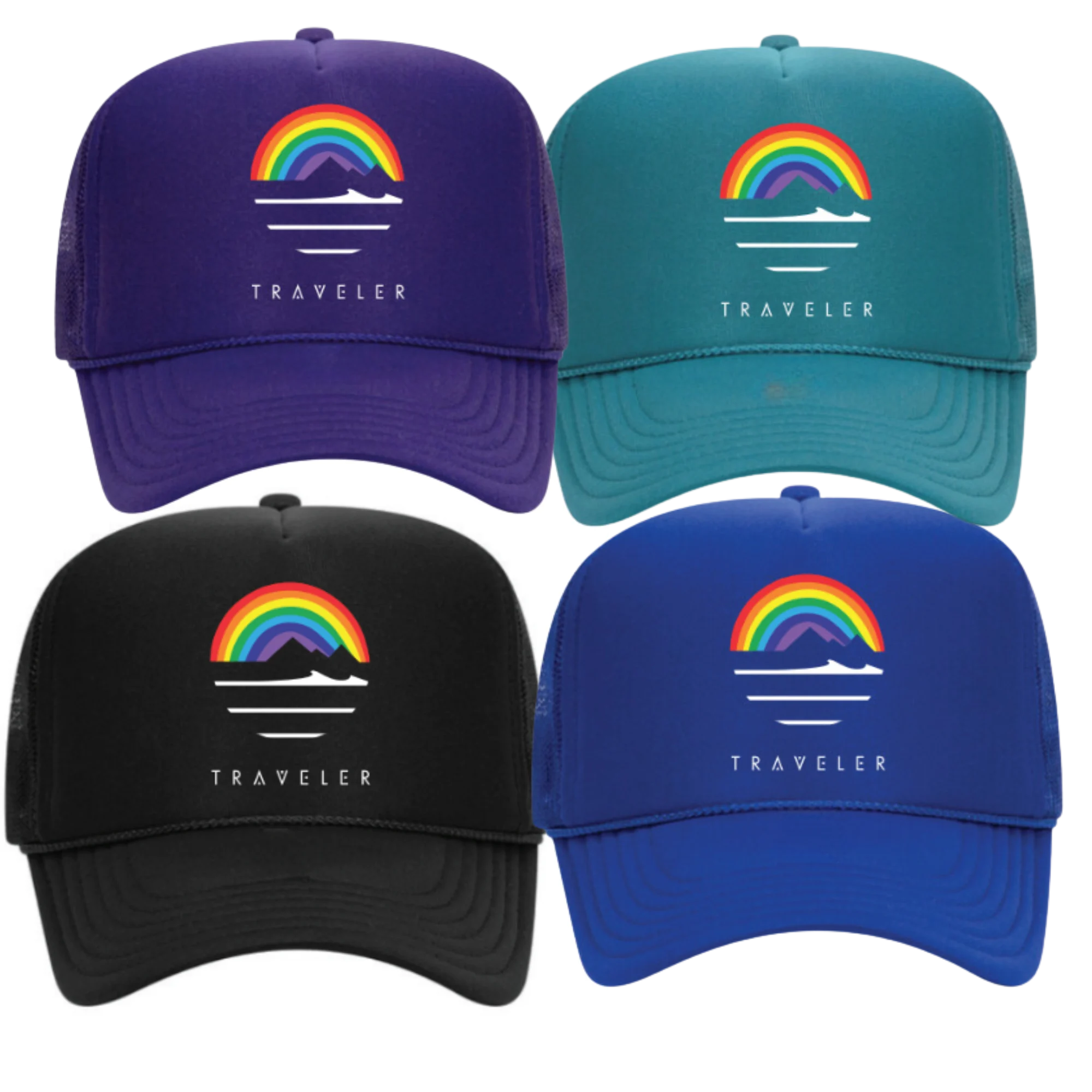 Kids Traveler Trucker Hat - Rainbow