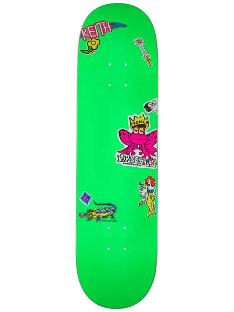 Krooked Brad Cromer Neon Sticker Deck 8.25