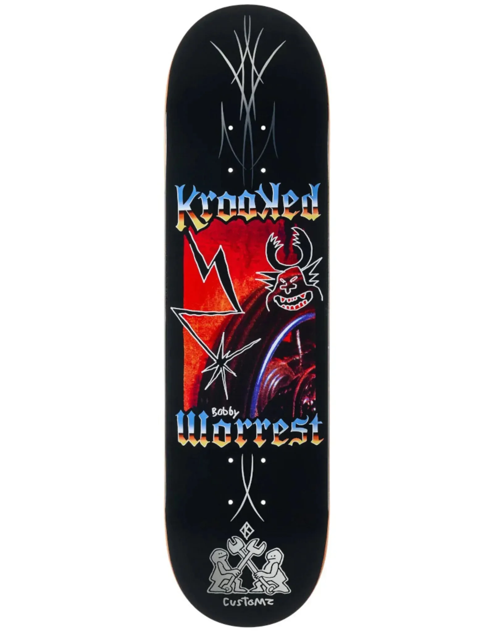 Krooked Worrest Charm Slick Twin Tail Deck 8.3