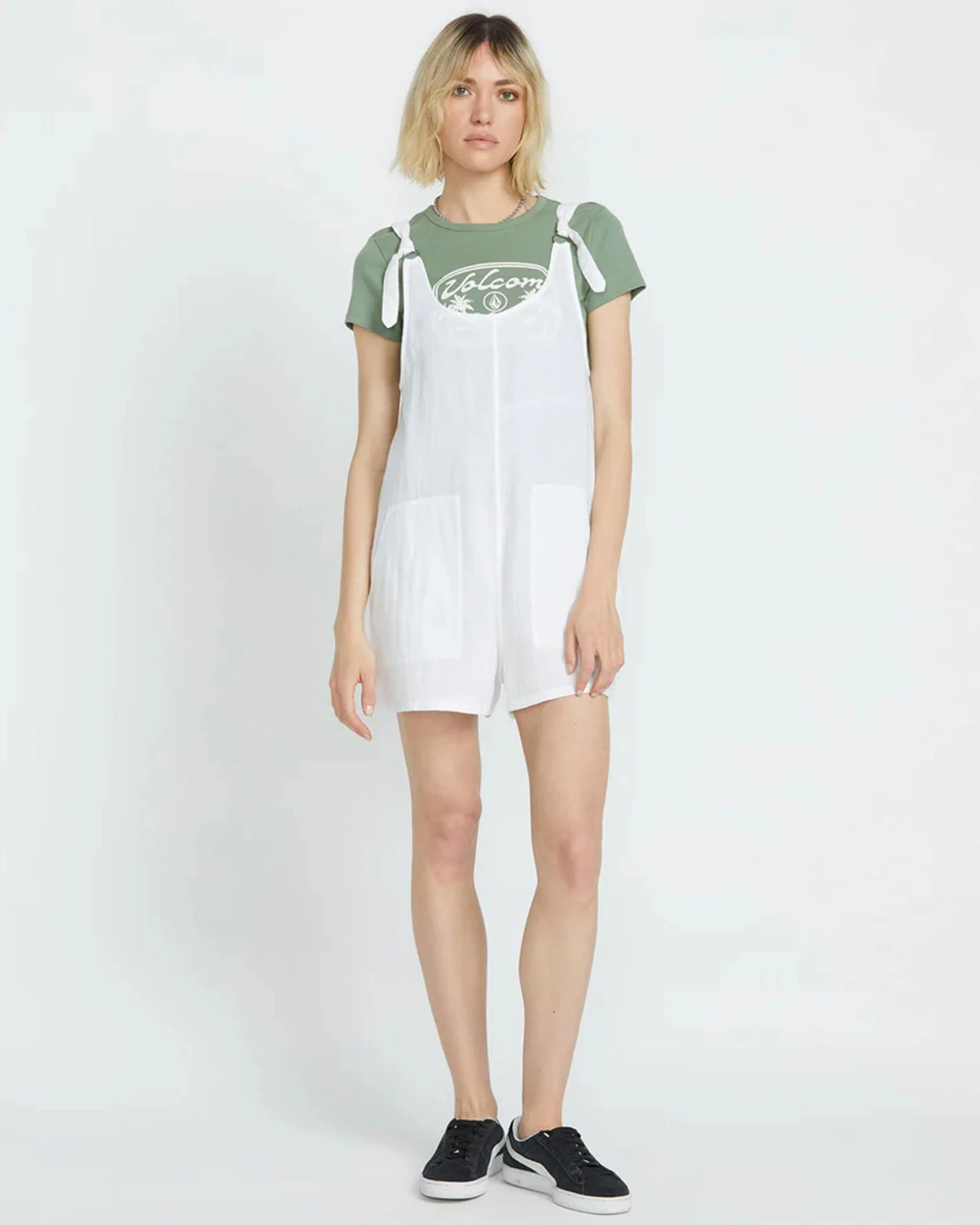 Lil Tie Strap Romper - White