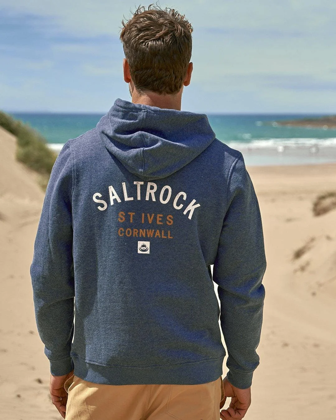 Location Mens Pop Hoodie St Ives in Dark Blue