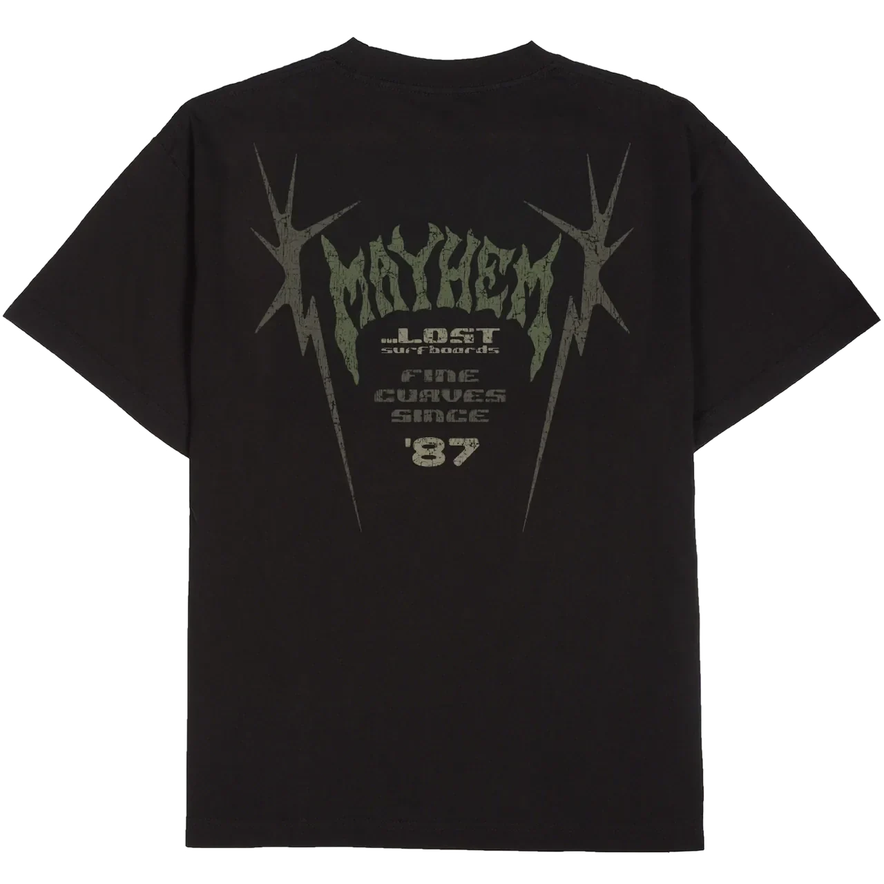 Lost Mayhem Spikes Logo Boxy S/S Tee - Black