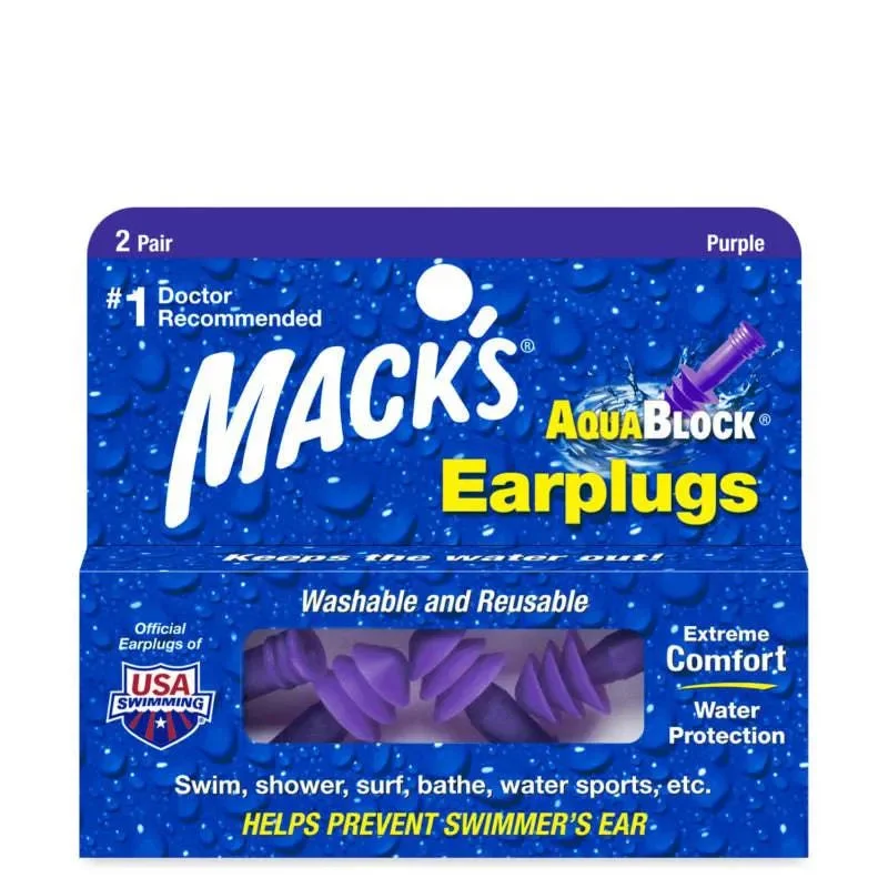 Macks Aqua Block Ear Plugs 2 Pair