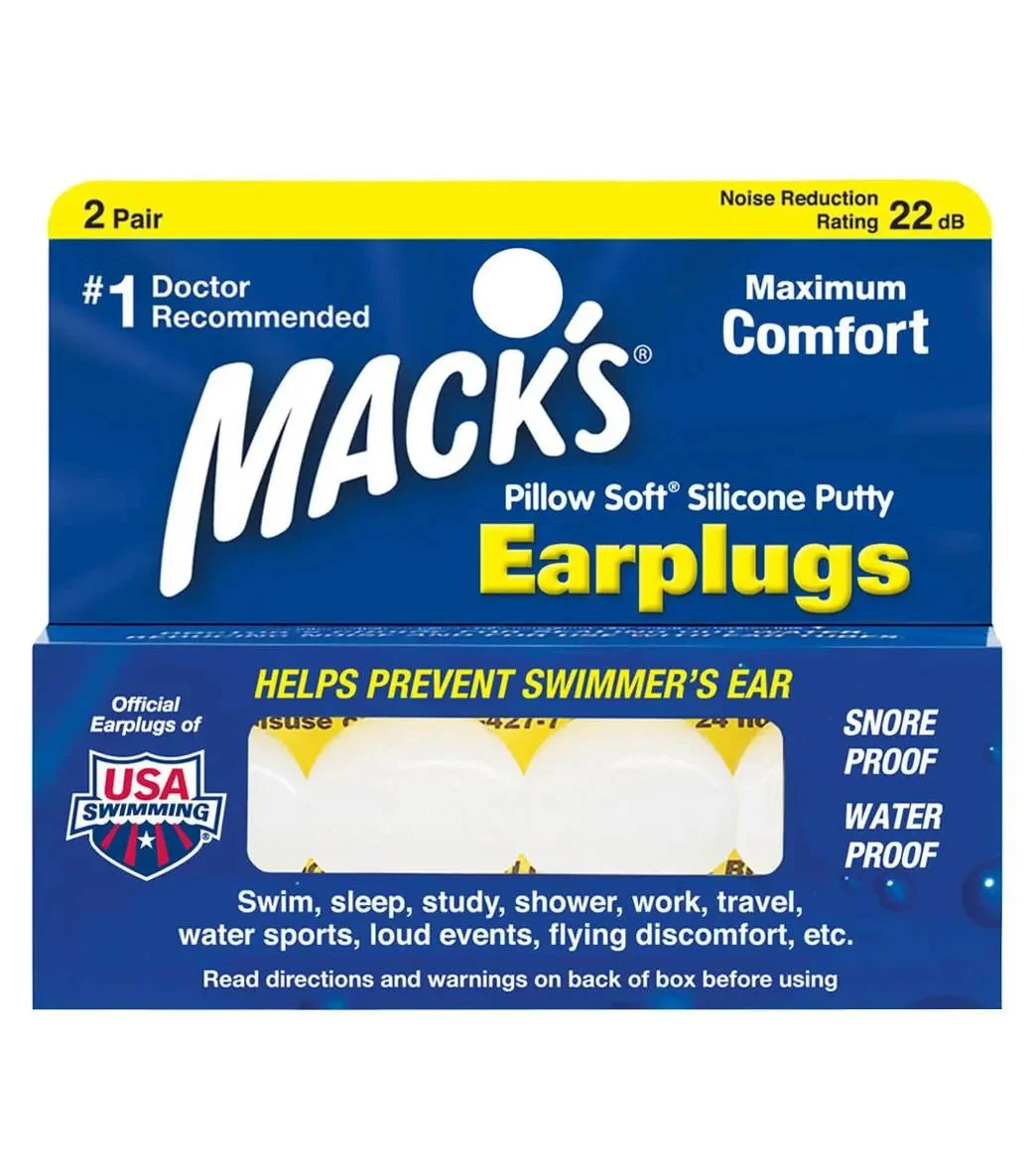 MACKSPillow Soft Silicone Putty Ear Plugs for surfers2 pair