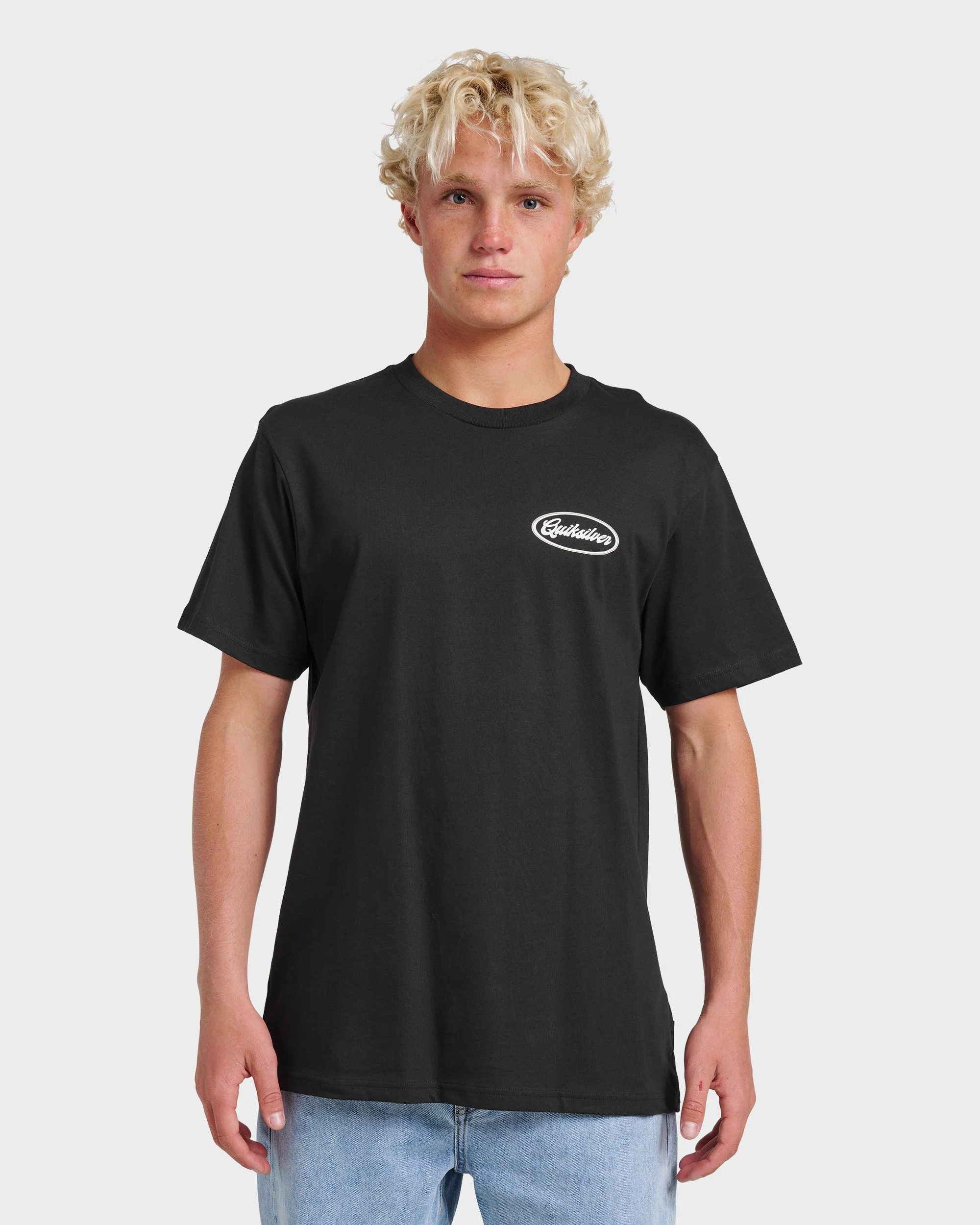 Mechanics Script Classic T-shirt - Black | Quiksilver