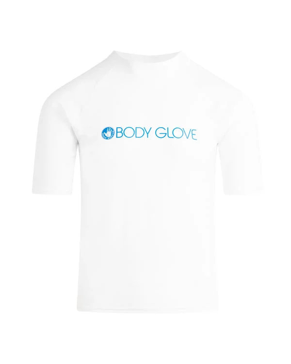 Men's Basic Short-Arm Lycra Rash Guard - White