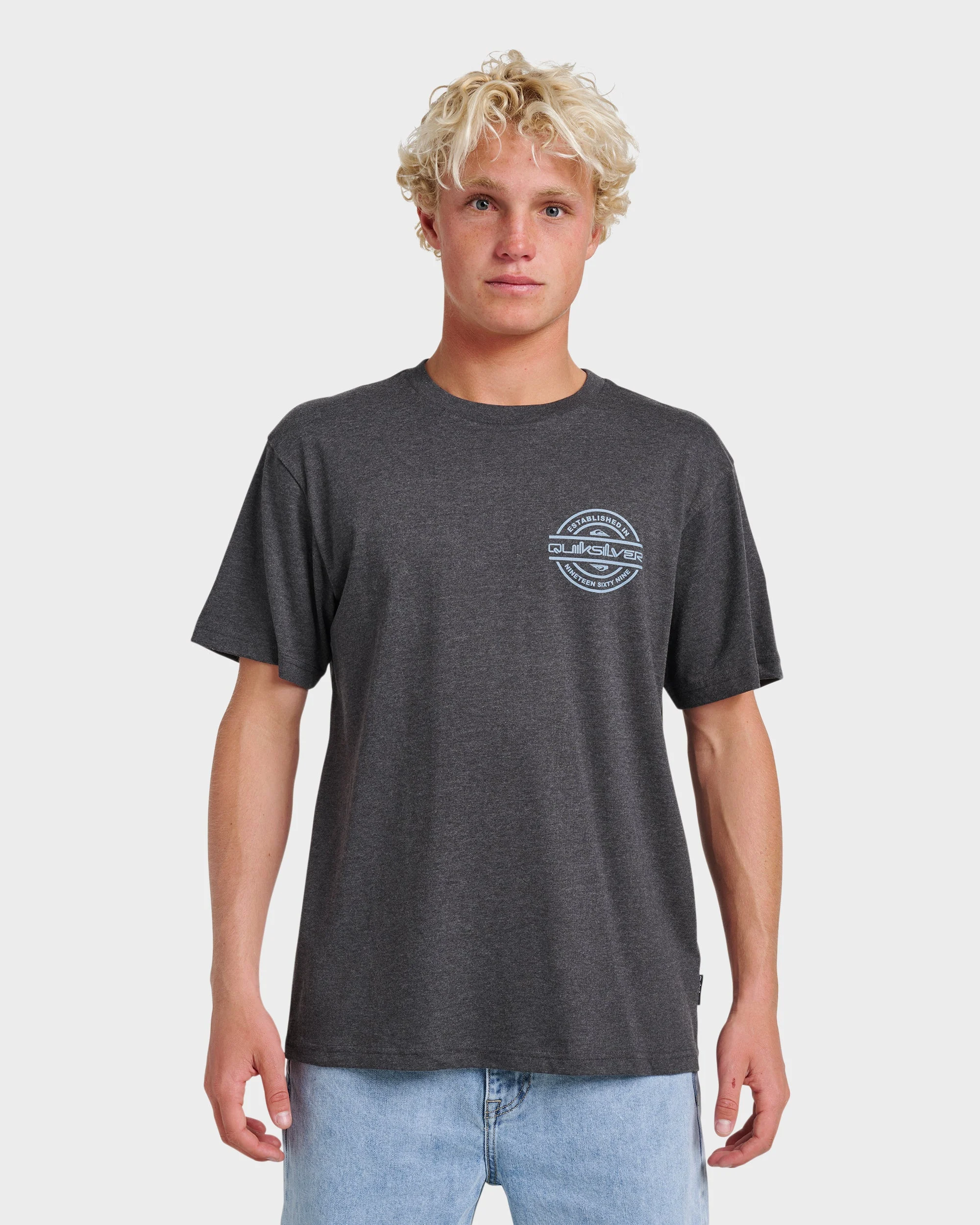Mirrored Classic T-shirt - Charcoal Heather | Quiksilver
