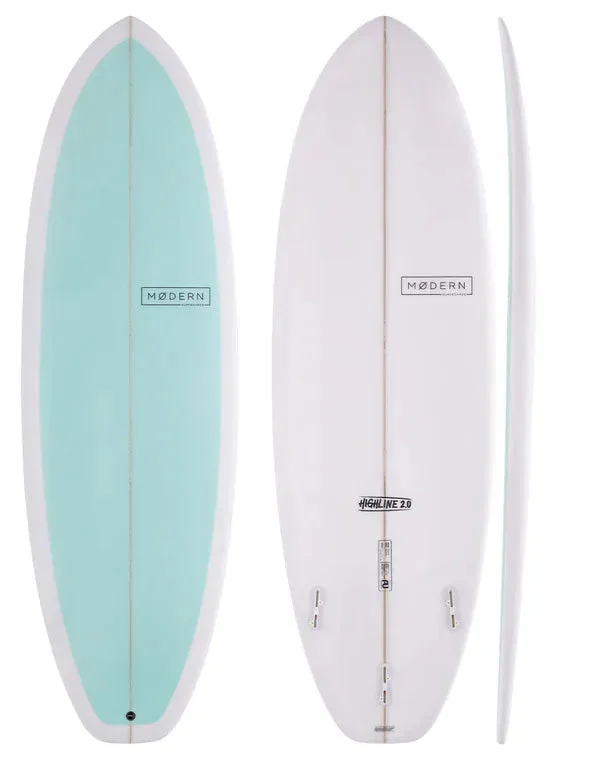 Modern 5'9" Highline Surfboard - SeaGreen