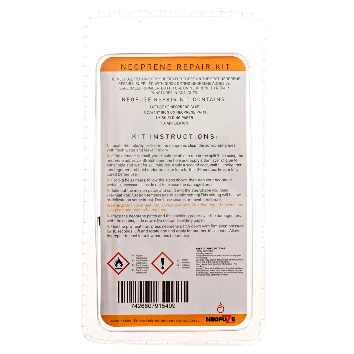 Neofuze- Neoprene Wetsuit Repair Kit