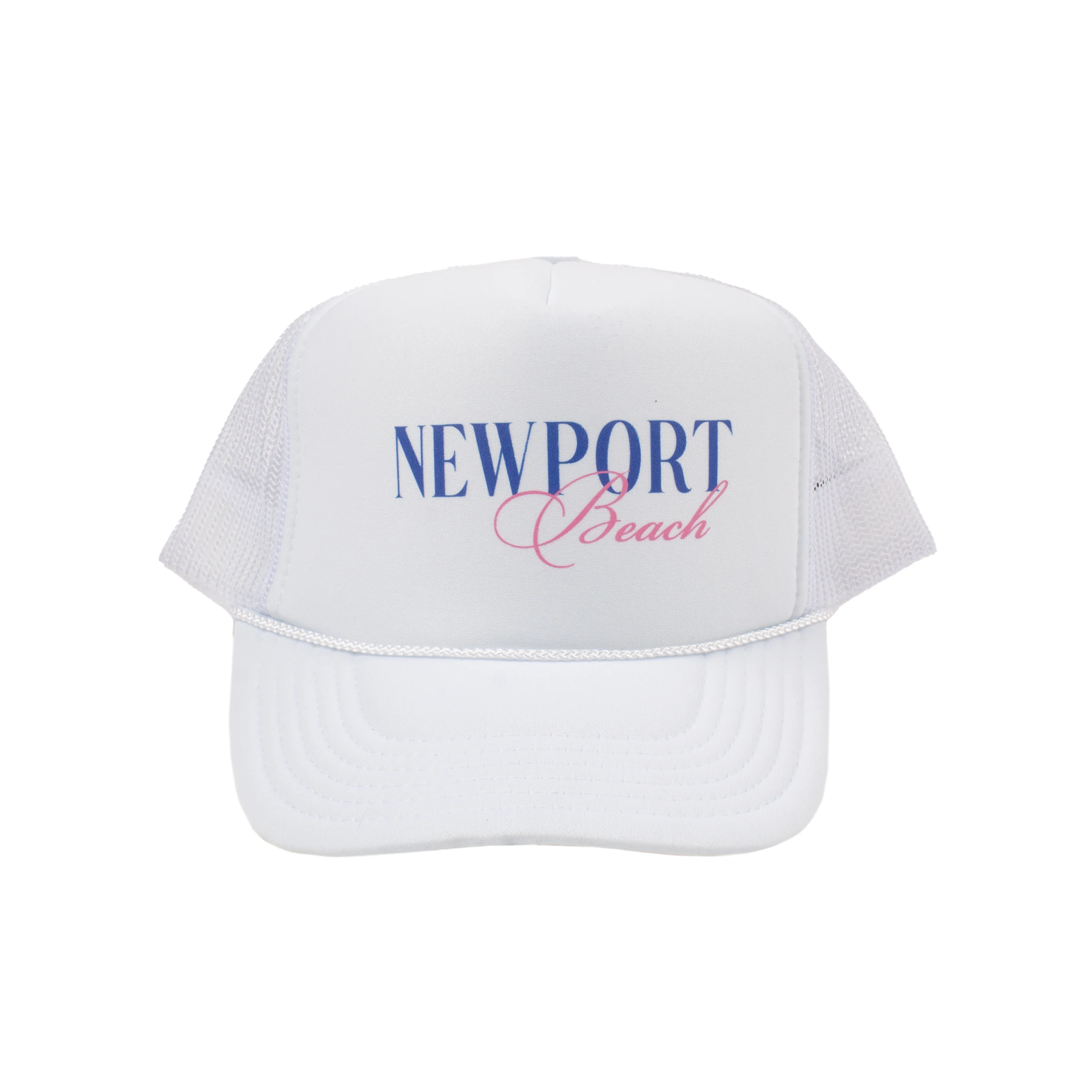 Newport Beach Trucker Hat - White