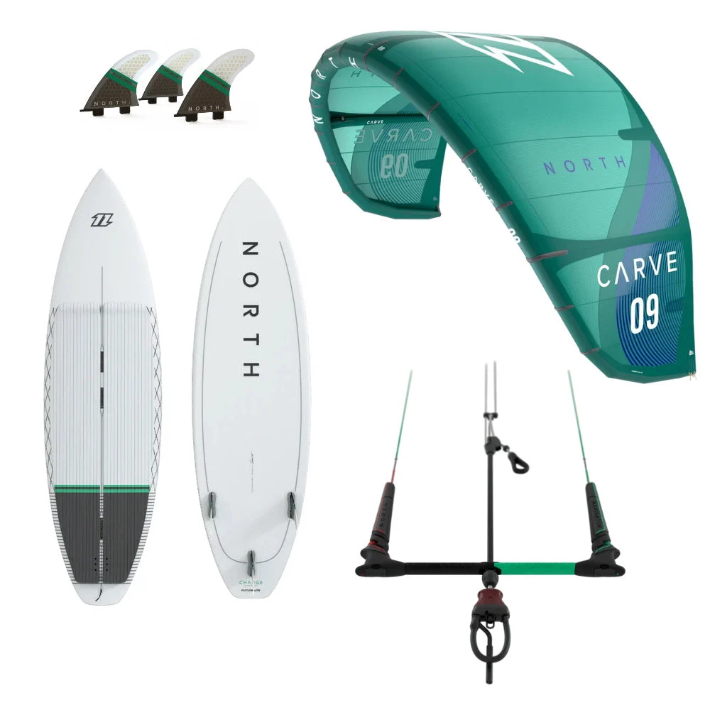 North Carve 10m Kitesurf Package w/Charge 5'5"