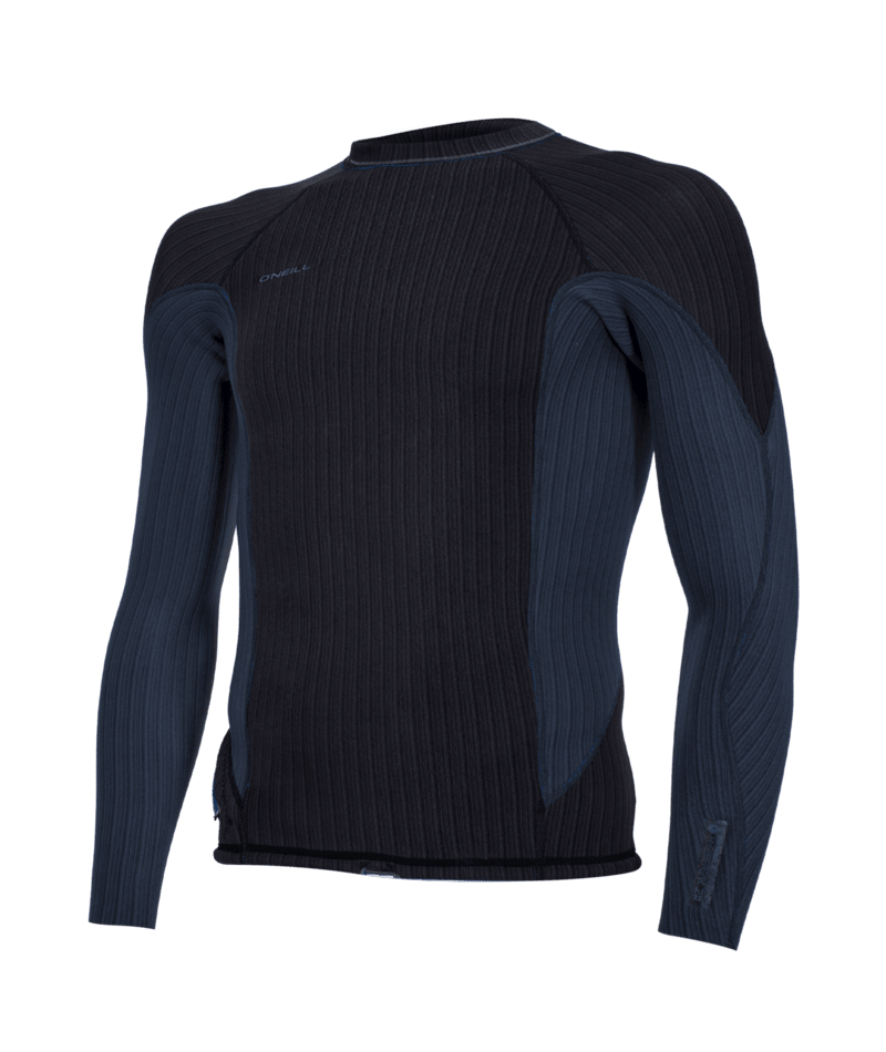 O'Neill Hyperfreak Comp-X 2mm L/S Top-Black/Cadet Blue