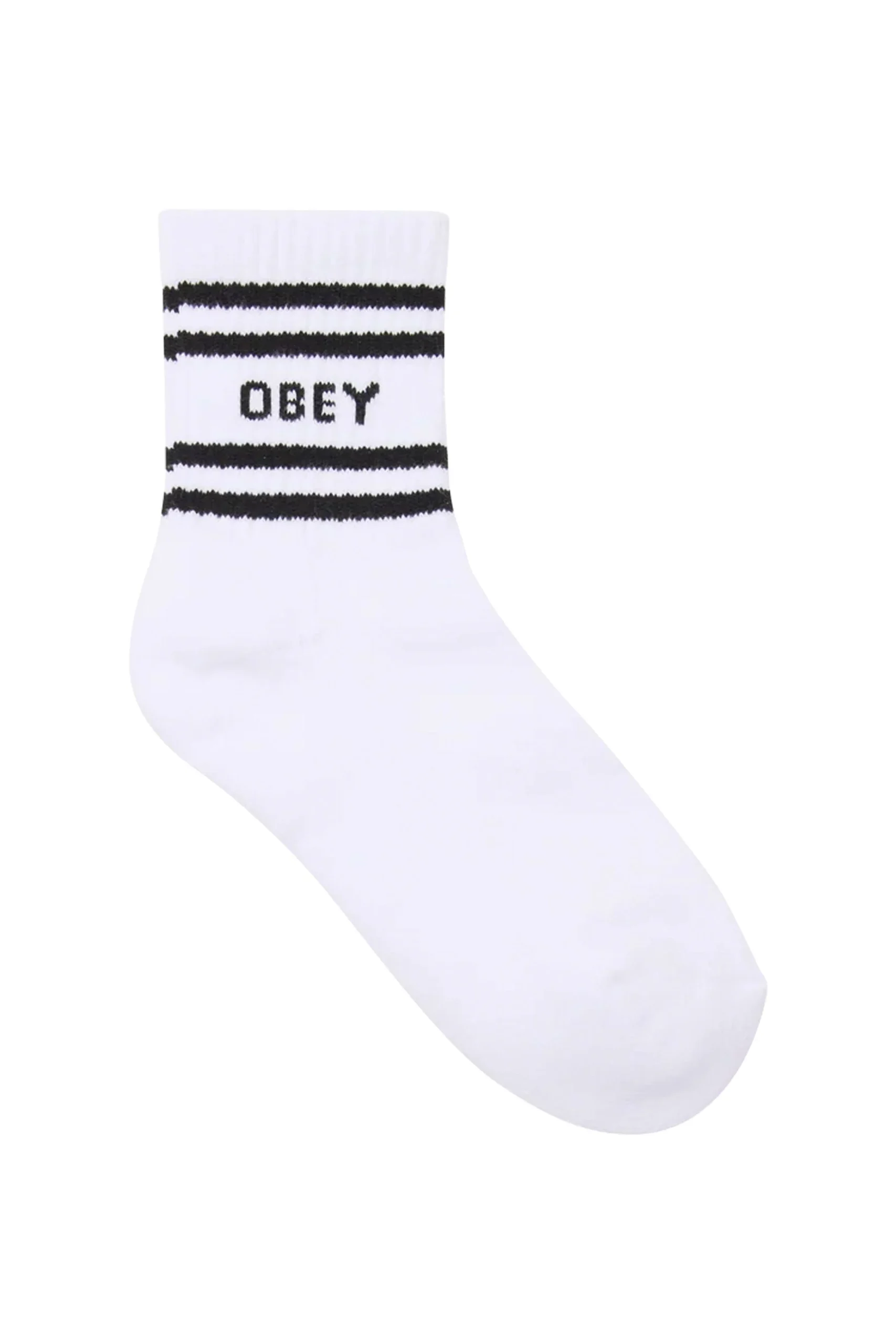 OBEY - COOP SOCK - WHITE/BLACK