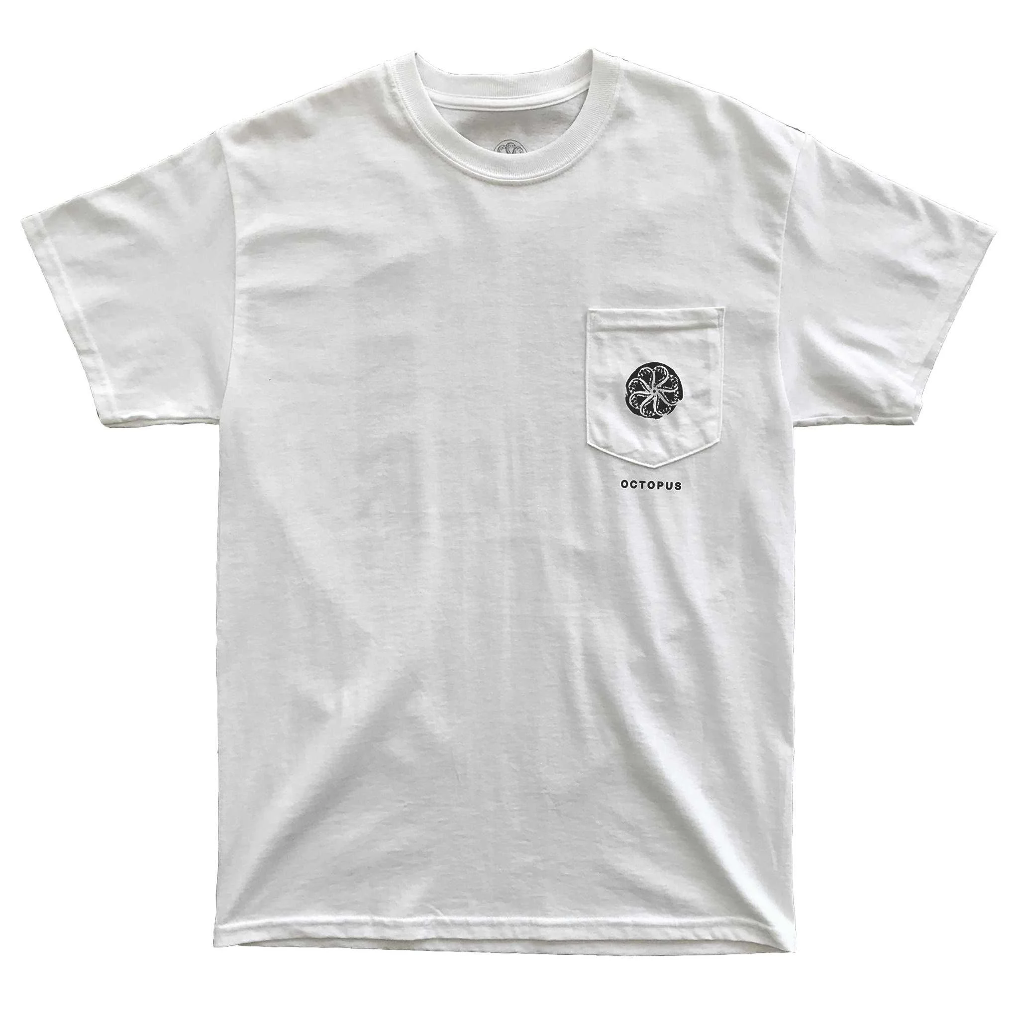 Octopus Front Deck Pocket Tee - White