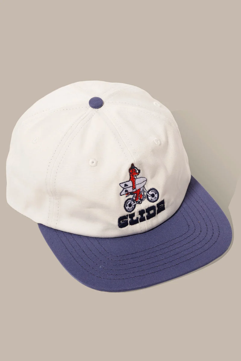 Ollie 6-panel hat - white & slate