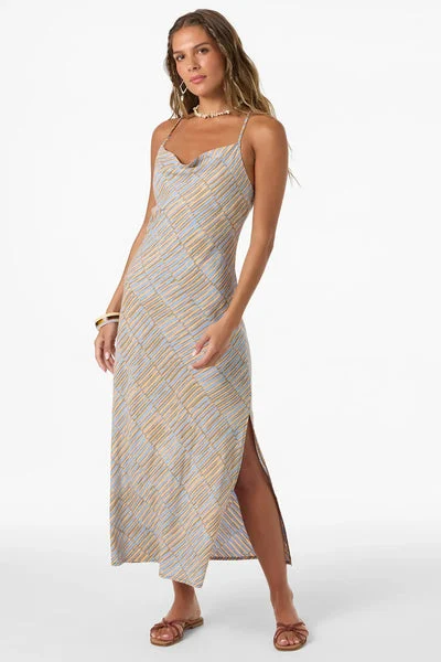 Oneill Womens Dress Holly Stripe Midi