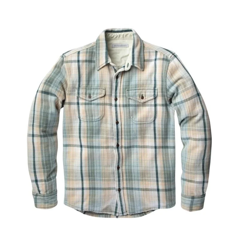 Outerknown SHIRT Grey Mist Bienvenido Plaid Medium