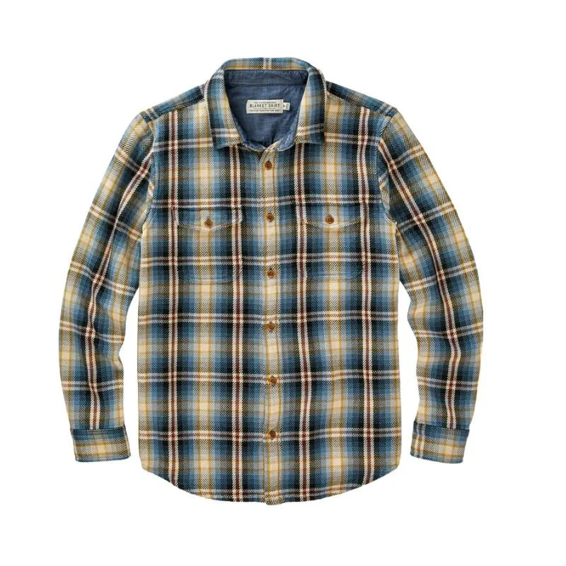 Outerknown SHIRT (Medium-XLarge) French Blue Spotlight Plaid