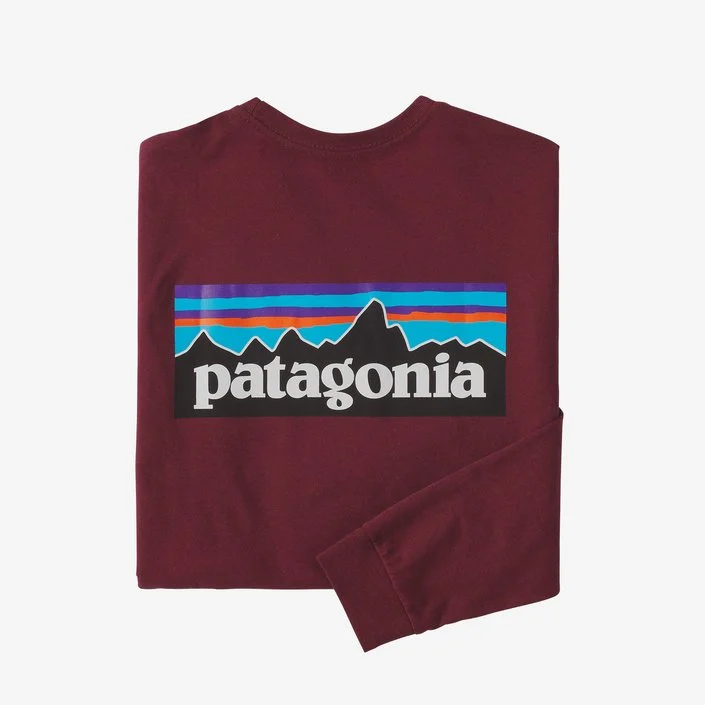 Patagonia M's L/S P-6 Logo Responsibili-Tee-Sequoia Red