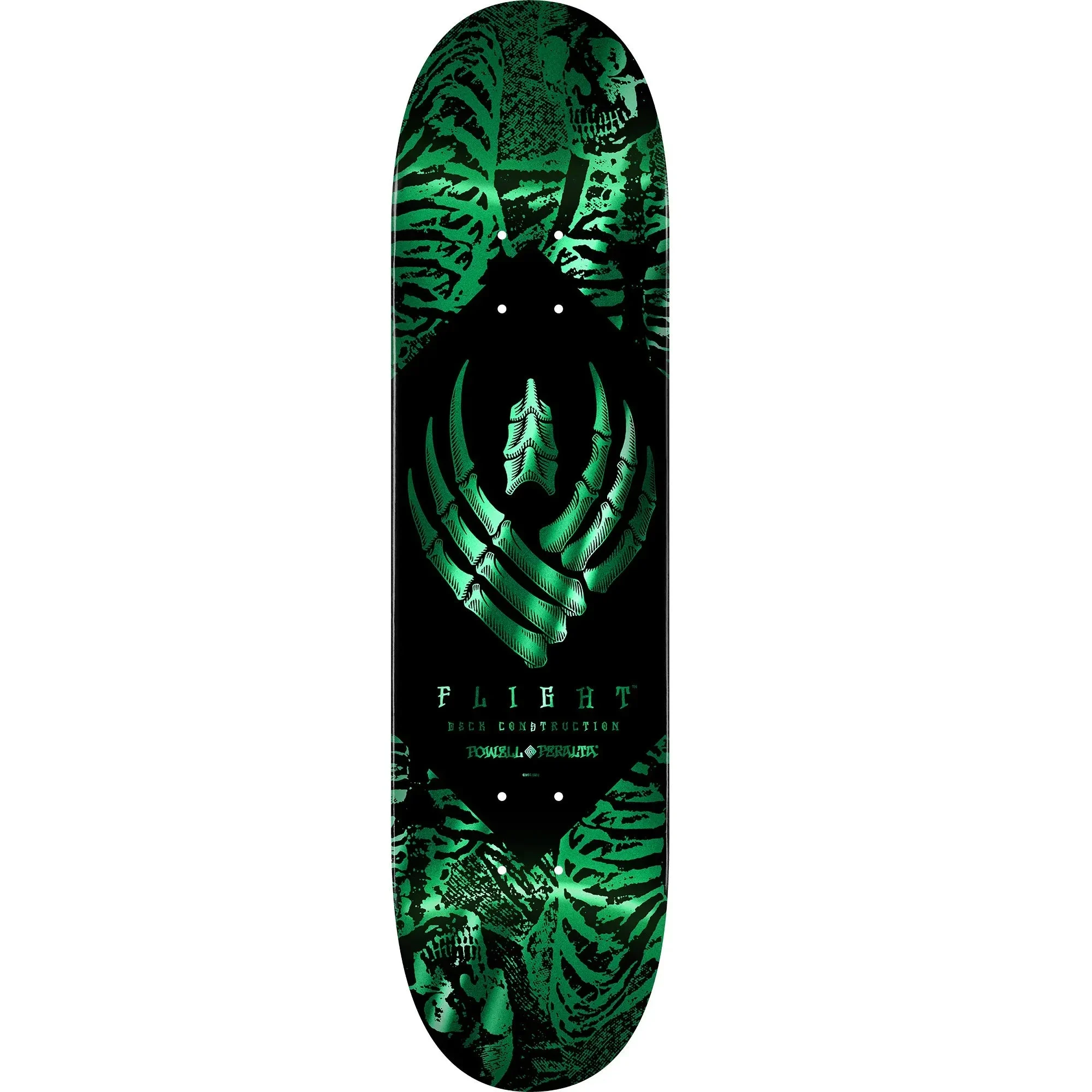 Powell Flight Skeleton Teal Foil Deck 8.13