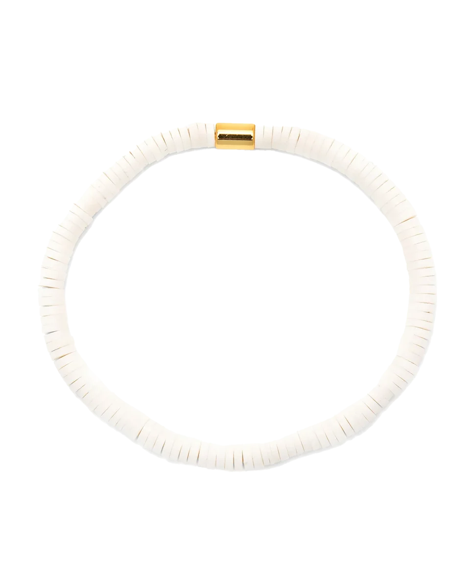 Pura Vida - Seascape Vinyl Disc Bracelet in White