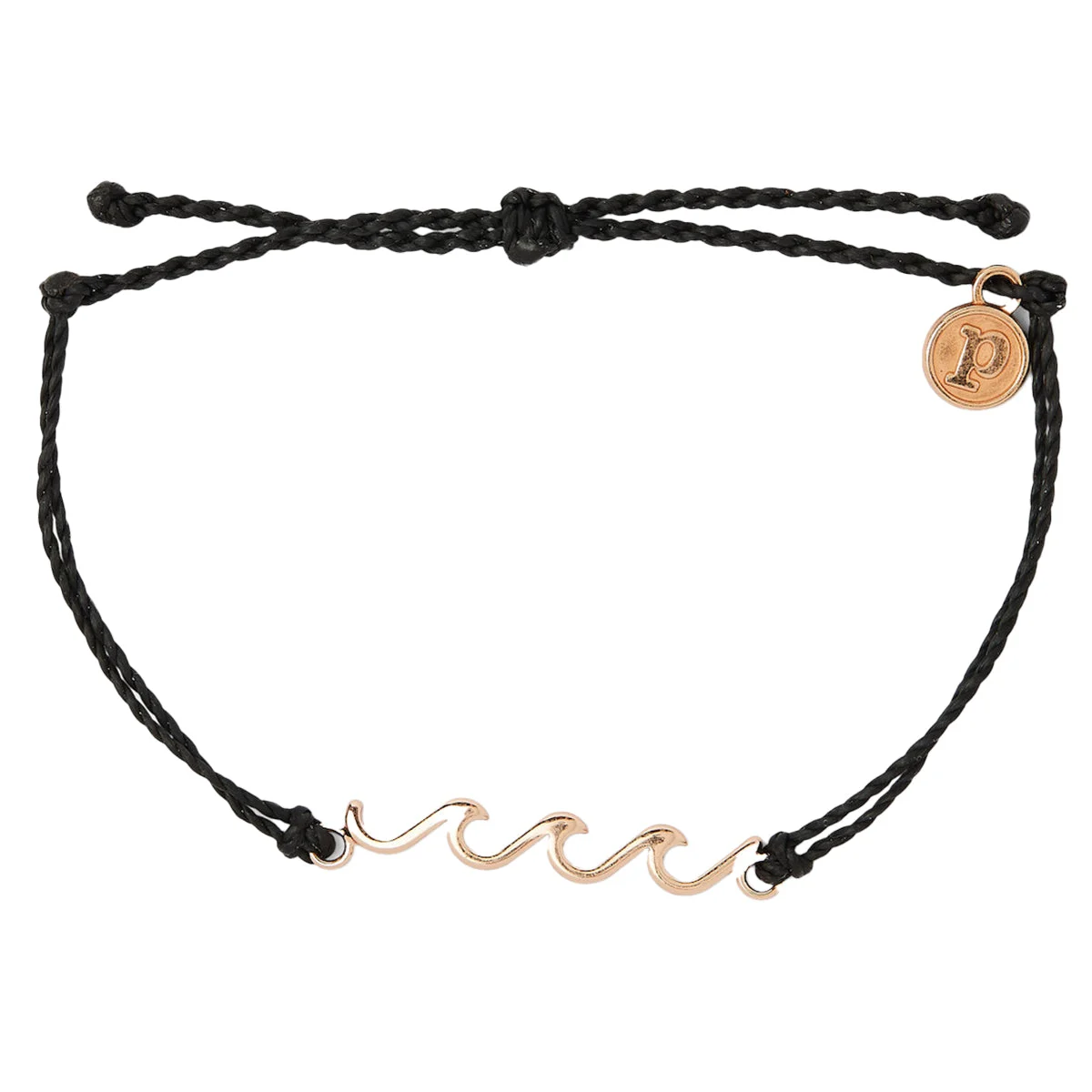 Pura Vida Women's Rose Gold Delicate Wave Bracelet