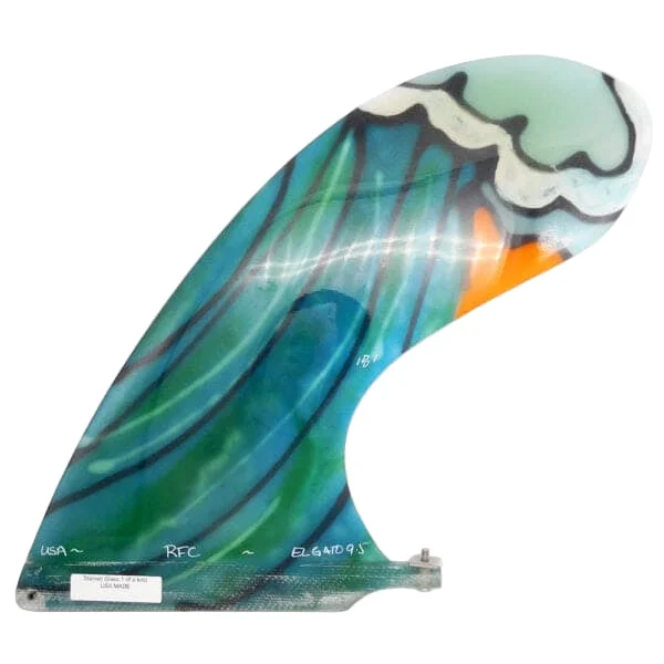 Rainbow Fins - El Gato 9.5 Stain Glass Wave - Longboard Fin
