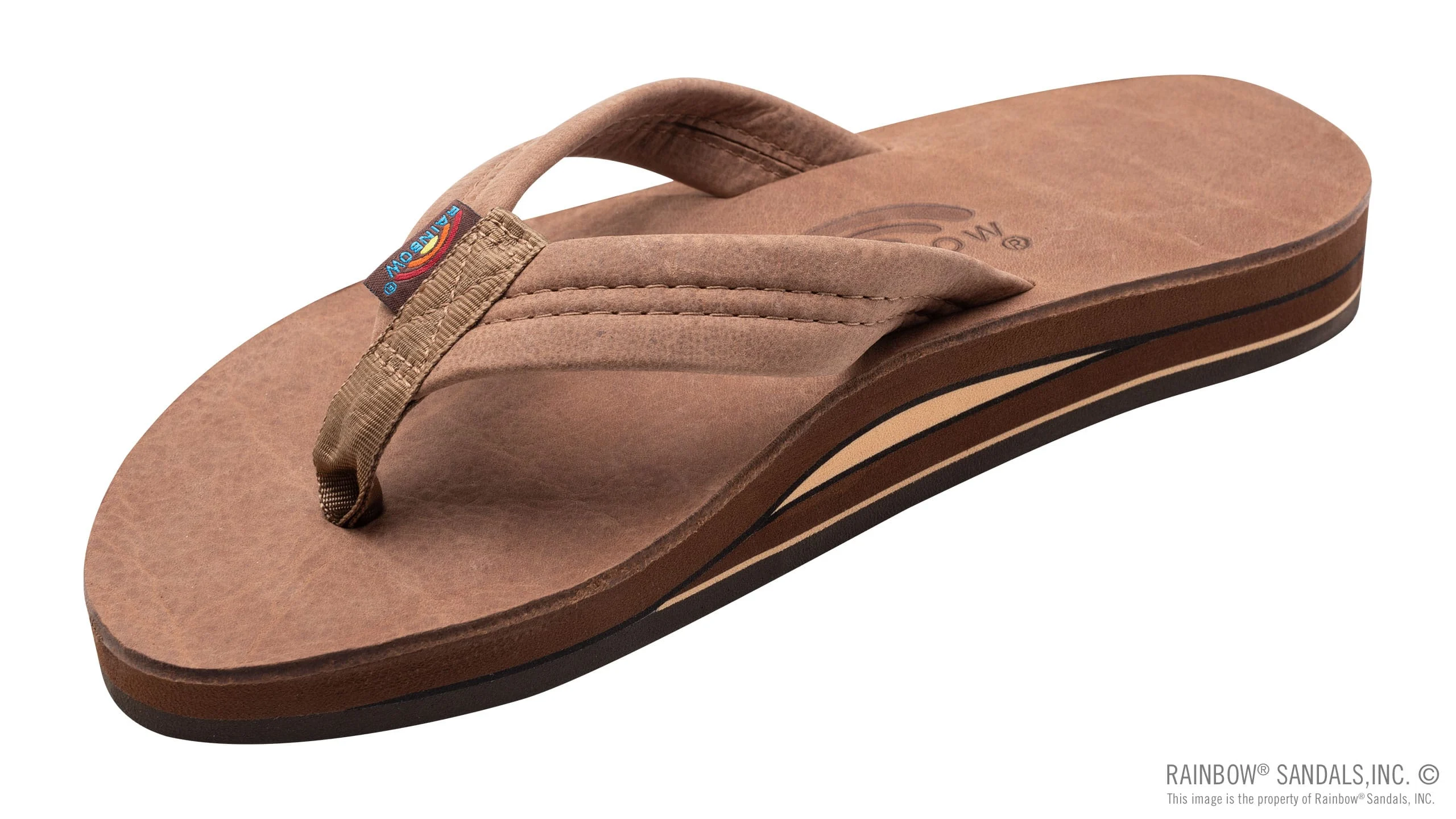 Rainbow M Double Layer Leather Nogales Wood Sandals
