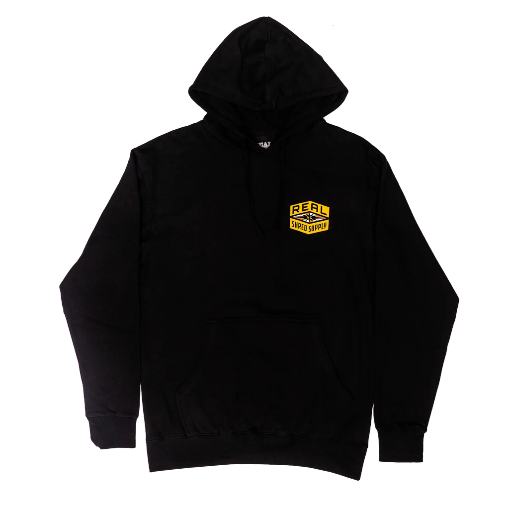 REAL Shred Supply Hooded Sweatshirt-Black