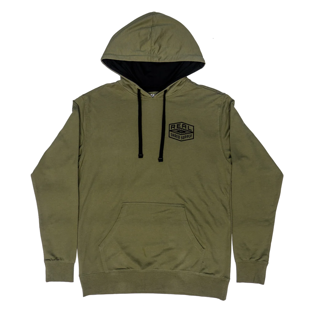 REAL Shred Supply Hooded Sweatshirt-Military Green