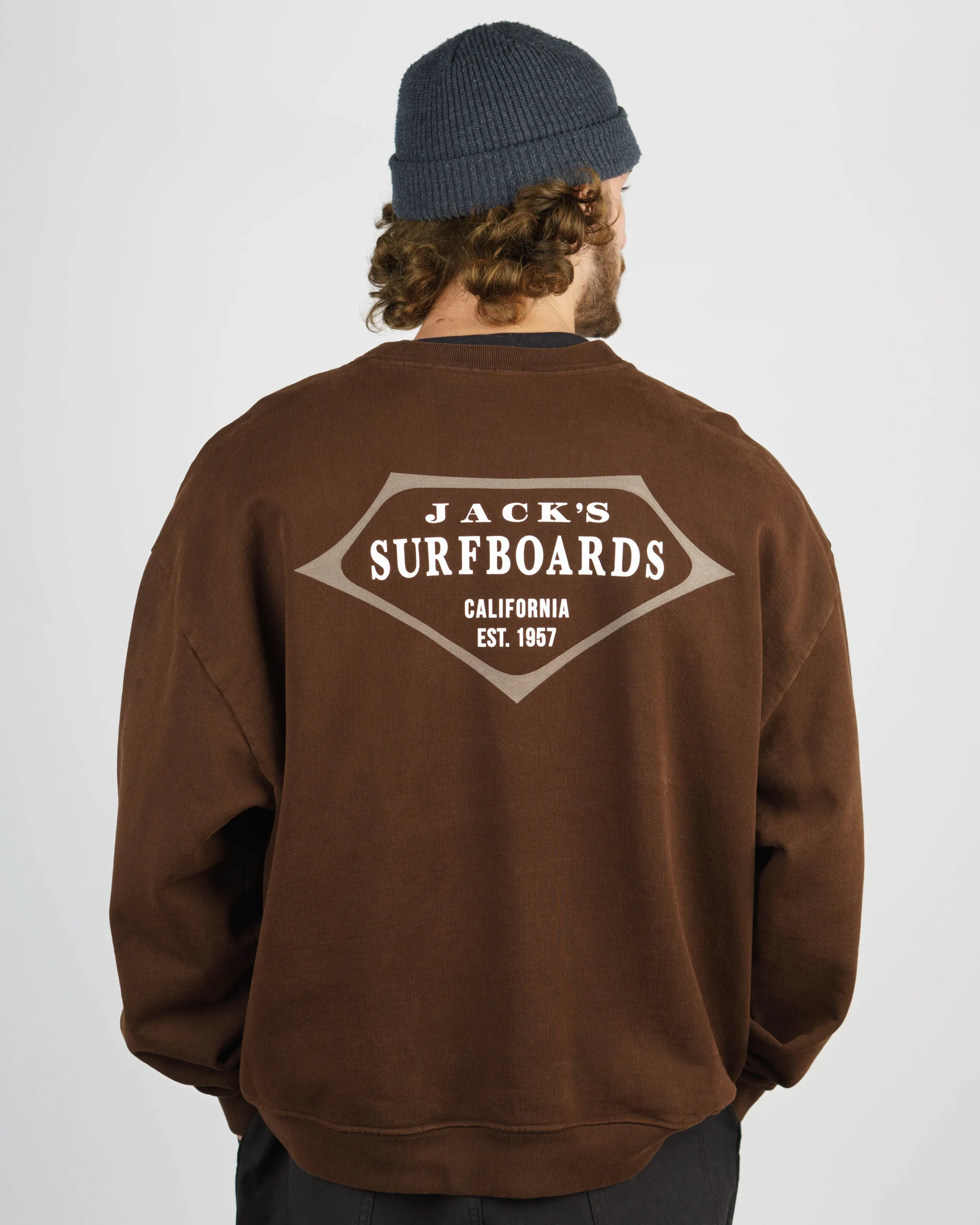 Retro Lam Heavyweight Crewneck - Brown