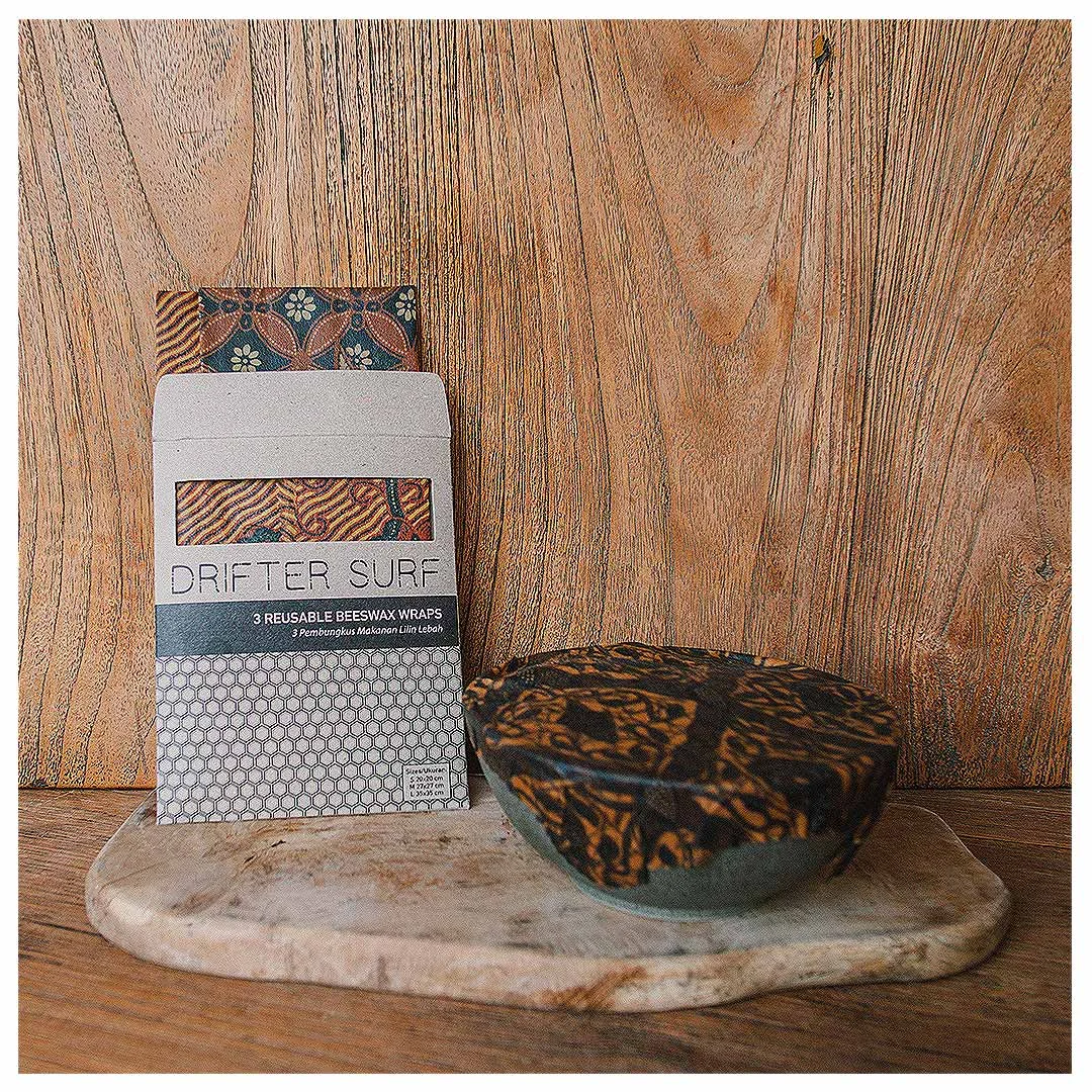 Reusable Beeswax Kitchen Wraps "Antik" - 3pcs set